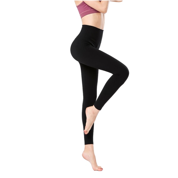 Stretch High Waist Skinny Running Athletic Pants - Sort S