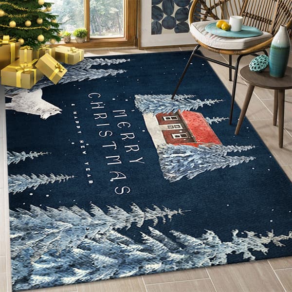 Julmatta med tomte, juldekoration, matta 60*90cm