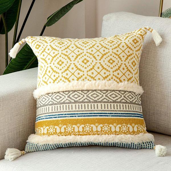Boho-tyynynpäälliset tupsuilla - 50*50cm