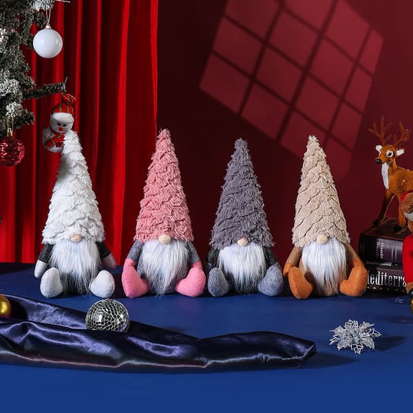 1 stk. Pink Faceless Old Man Doll Showcase Julepynt C