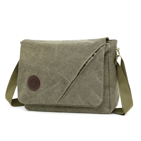 Men's casual canvas travel crossbody bag - Green