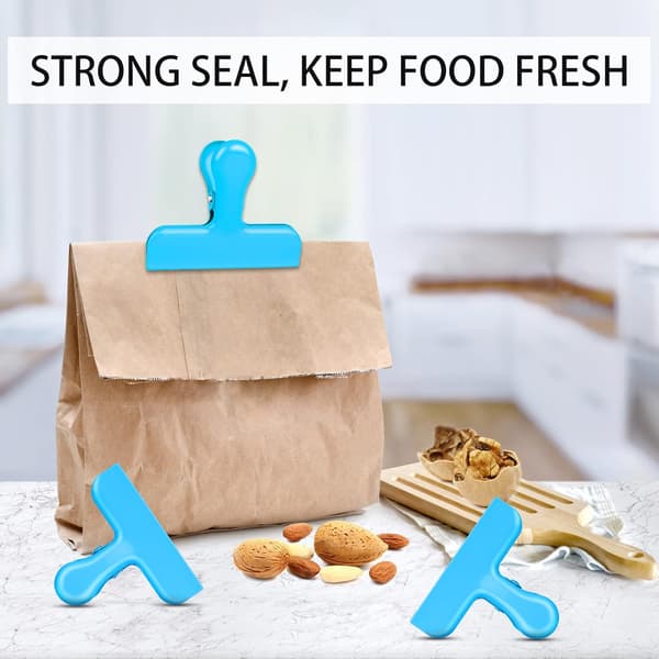 Bag Clips Heavy Duty Rustfritt Stål Chip Clips, Matpose Klips