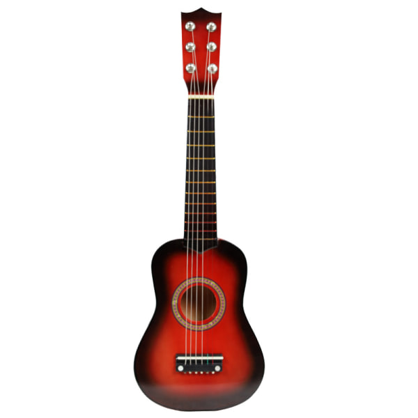 21-tums ukulele akustisk gitarr för barn-Transparent röd