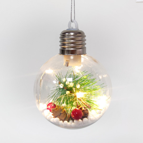 Jul Delikat Transparent Kulornament Plastkula Set De