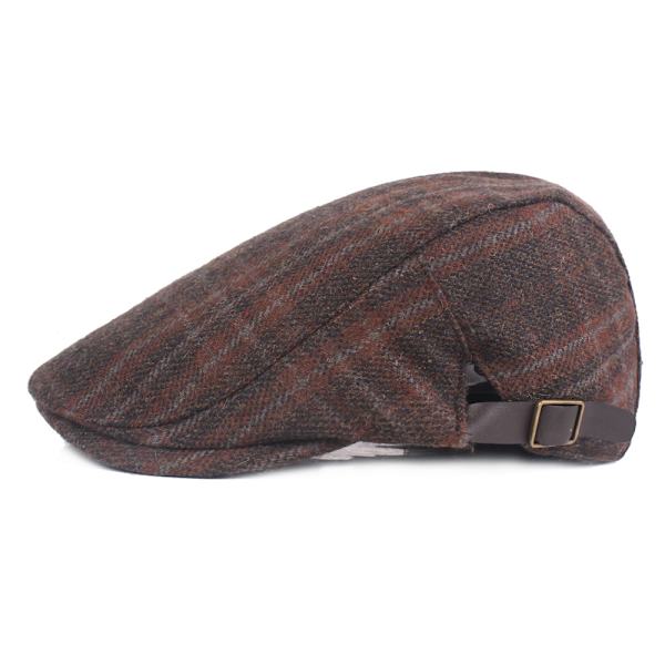 Uld hue beanie beanie mænd ternet beret efterår vinter varm beanie mid