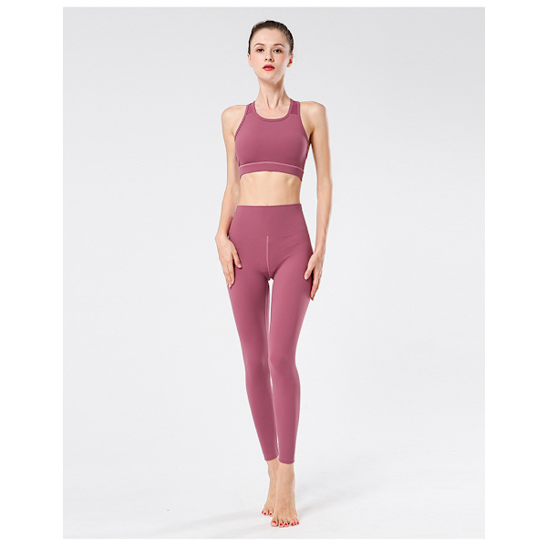 Stretch High Waist Skinny Running Athletic Pants - Pink L