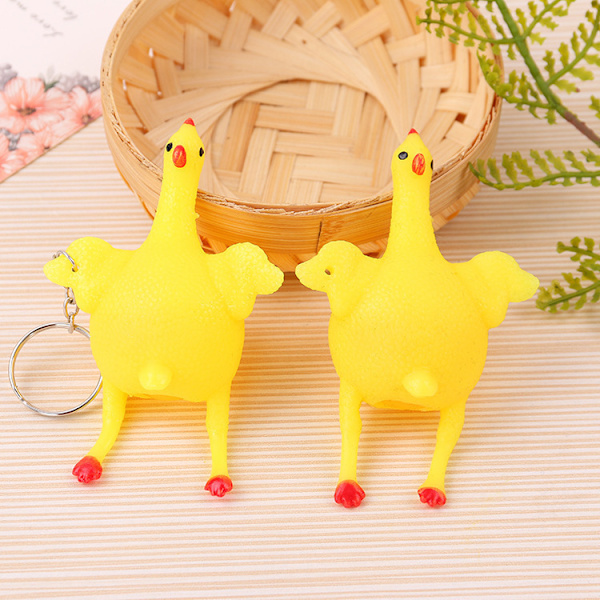 9cm morsomme Squishy-leker for kylling og egg stressavlastning, 5 stykker