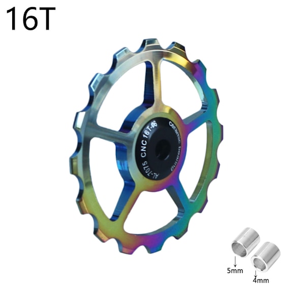 Aluminum Alloy Bicycle Derailleur 10-17T Mountain Bike Wheel Pulleys Bearing Set Replacement Parts-color