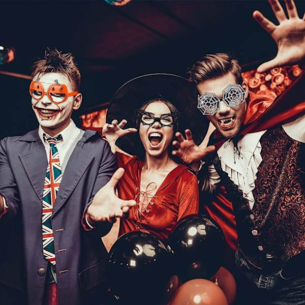 8 stk Halloween-briller Nyhet Halloween-festartikler Morsomme