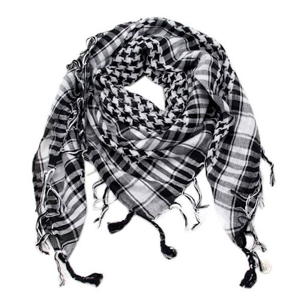 2 st svart och vit ökenscarf lätt bomullsmilitar