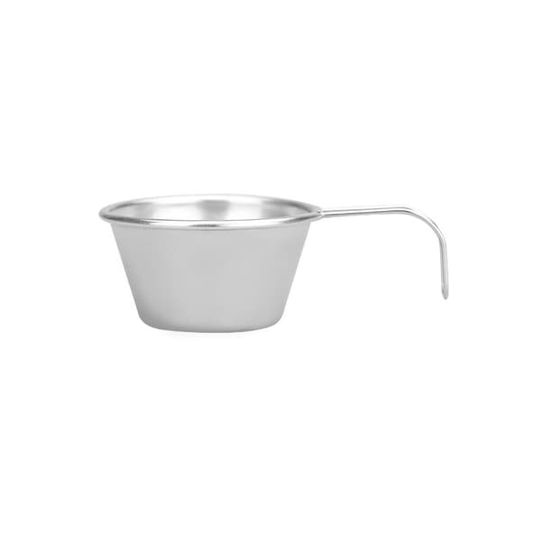 2 stk rustfritt stål vinkopp 50 ml metallbeger med håndtak