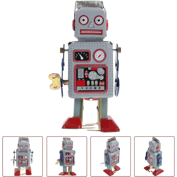 Wind-Up Robot Toy Clockwork Tenn Robot Vintage Wind Up Walking R