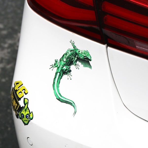 2 kreative mekaniske gecko reflekterende bilklistremerker, gecko bil s