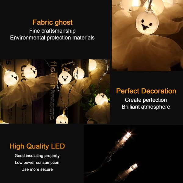 Halloween Ghost String Lights, 3m 20 LED String Lights, Doll Gho