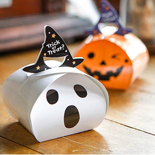 20-pack Halloween godisaskar, kakförvaringsaskar, pumpa godispåsar