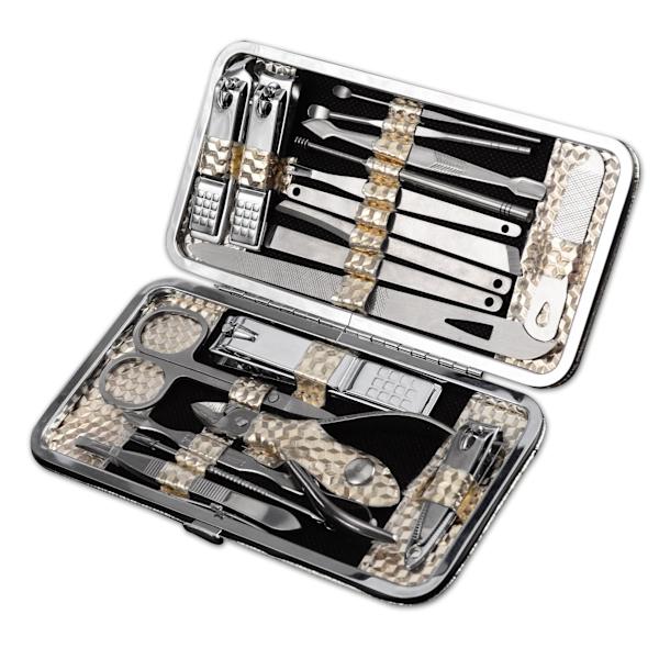 21 st/set Svart Rostfritt Stål Kit Tå Manikyr Pedikyr Set Na