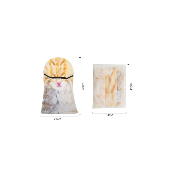 2 st Face Gini Soft Equipment 3D djurhjälm Mask Cold Protect