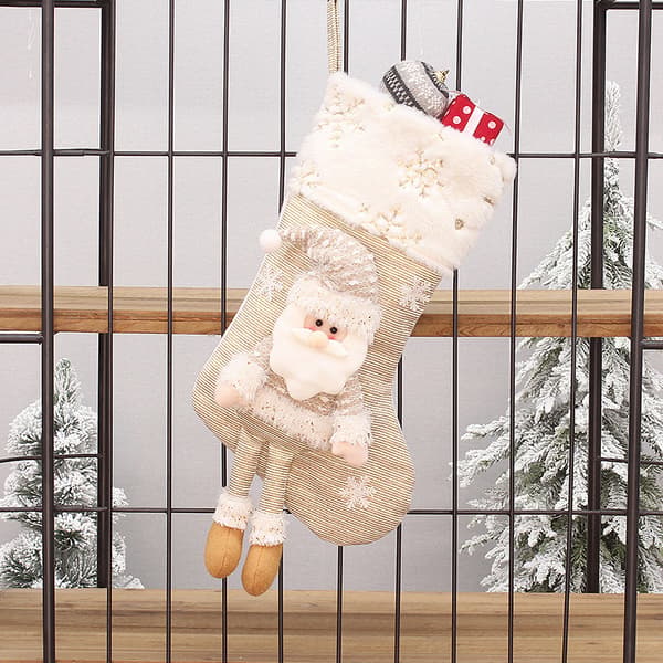 2 st tomte- och snögubbejulstrumpor julhängen