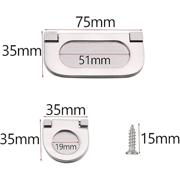 4 st osynliga handtag lådhandtag infällda handtag kök Doo