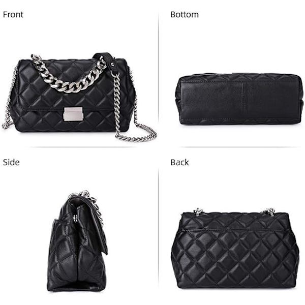 Tilaustyönä valmistettu nahkainen crossbody-laukku, klassinen olkalaukku, jossa on Bla