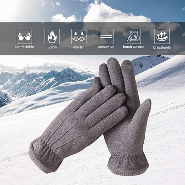 Damvantar Vinter Varma Touchscreen Handskar Termiska Mjuka Fodrade Elast