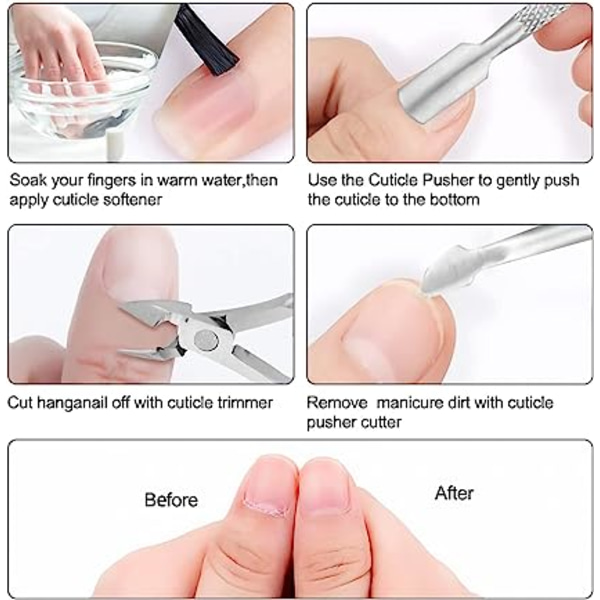 5 st Cuticle Grooming Kit - Cuticle Cutter
