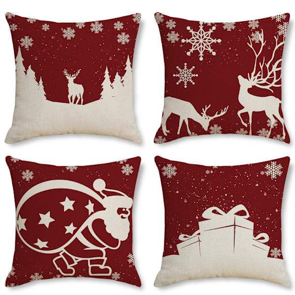 4PCS Juletema Putetrekk, Juleputetrekk, Jule