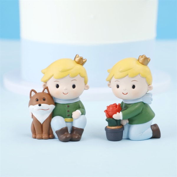 2 små prins pojkar Födelsedagsbakade tårtprydnader Barns Ro