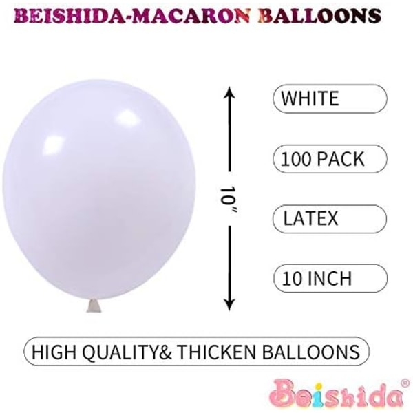 100 st vit latex ballong 10 tums pastell ballong ballong fest