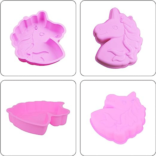 Enhörningskakform Rosa Enhörningskakform Silikon Enhörningskakform M