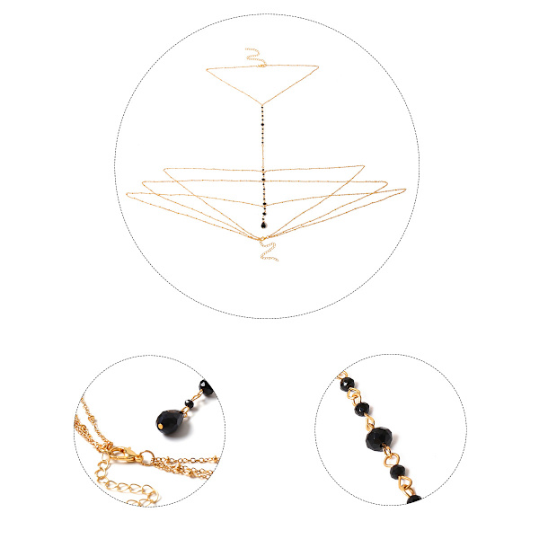 Krystall Rhinestone Choker Halskjede Glitrende Lang Halskjede Juvel