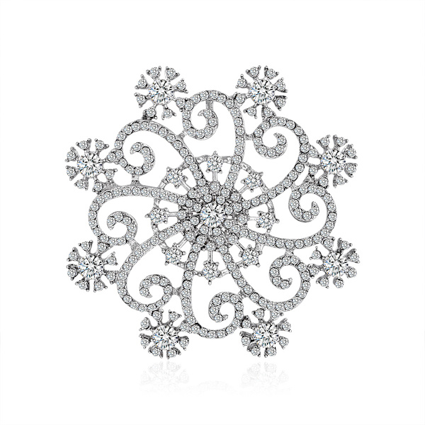 Suuri jäätynyt talvipyörre lomat CZ Cubic Zirconia huivi