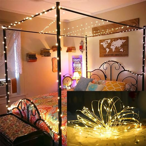 9,7ft 20 LED-stränglampor, USB-drivna eldflugor med fjärrkontroll