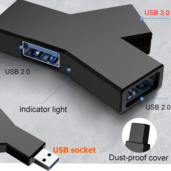 2st USB 3.0 Hub, USB 3.0 3 Port Hub, USB dockningsstation, Data H