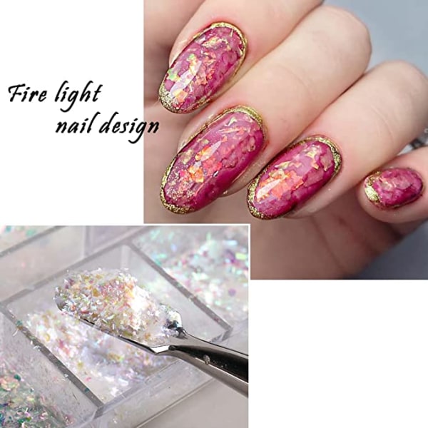 12 färger nagelkonst glitter paljetter, nagel smycken