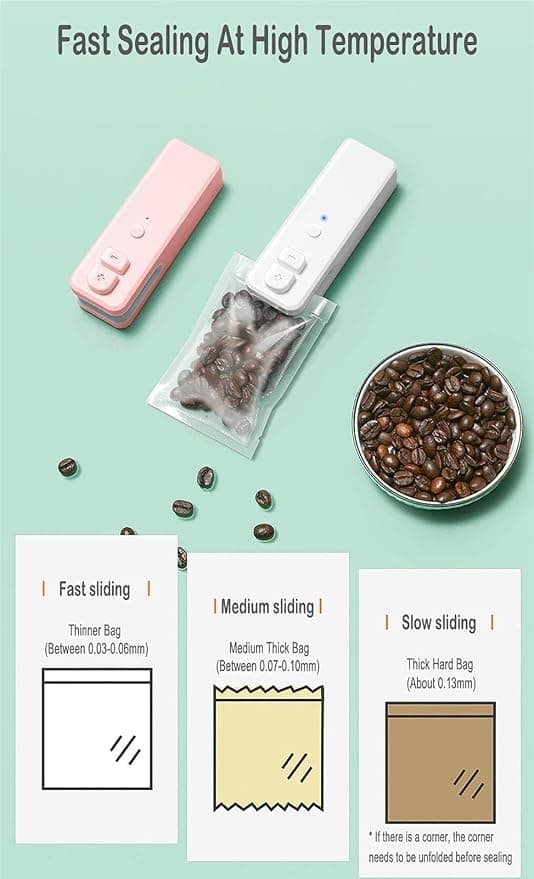 Bærbar forseglingmaskin, Mini USB-lading Snack Bag Heating Se