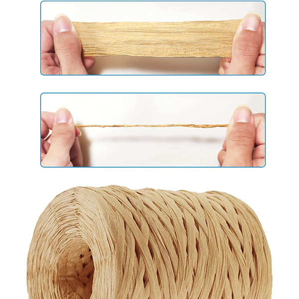 Raffia papper hantverk band förpackningspapper snöre