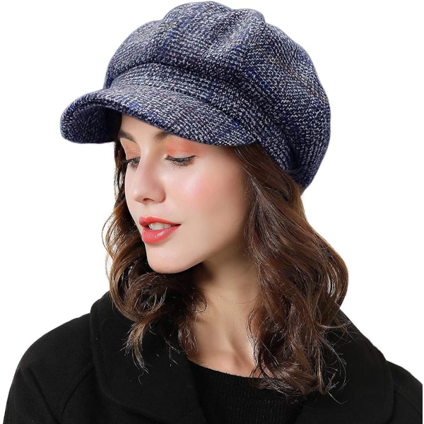 Elegant dam Beret Hat Octagonal Hat Höst Vinter Fritid Trav