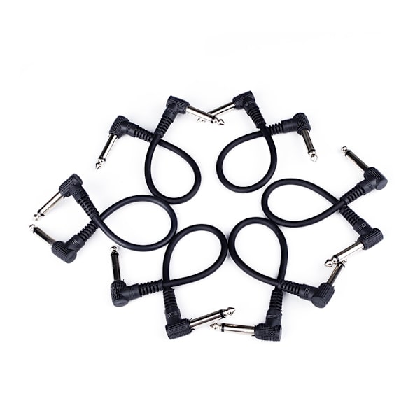Donner 6\" gitarr patchkabel gitarr effektpedal kablar guld 6 P