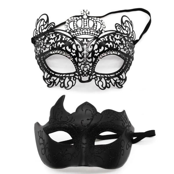 Glittrande strassmaskerad mask par kostym mask