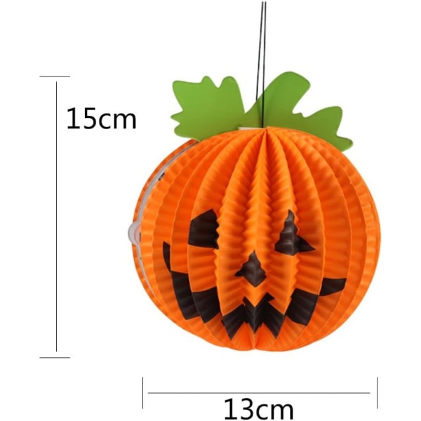 Halloween græskar hængende dekorationer papir lanterner lille græskar