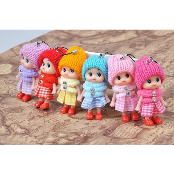 Miniatyyri supernukke (8cm), 3 kpl Satunnainen tyyli violetilla dr