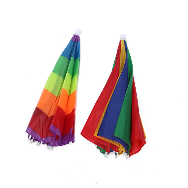 1 Pack Fällbar Paraply Hattar för Fiske Sol Regn Fiske Händer