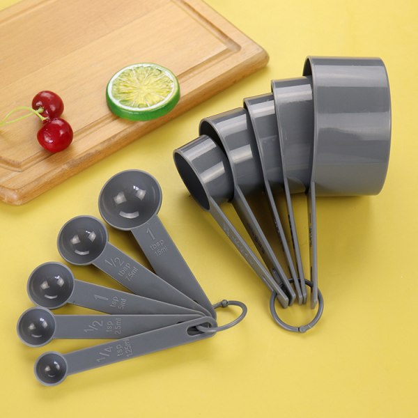 Plastmätkoppar Mätssked Set 10st Set Bakvikt