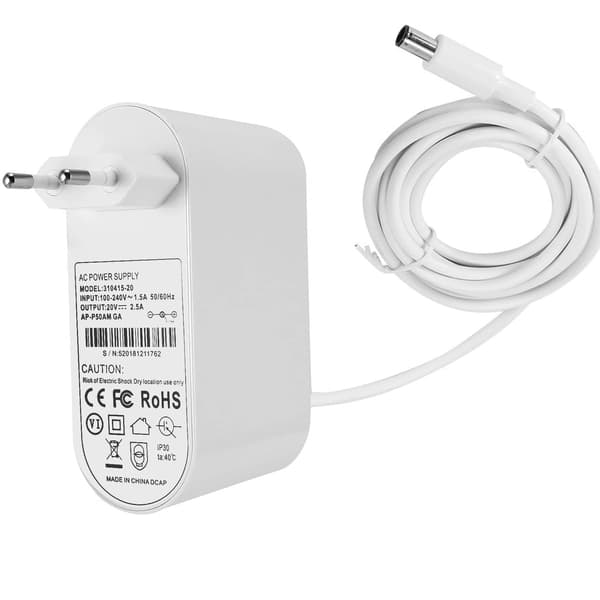 Lader - 1,85 m strømkabel - Adapter - 20 V 2,5 A - Egnet for Dyson Tp04 Tp05 Tp06 Dp04 Bp01ph02 Ph04 Ph09
