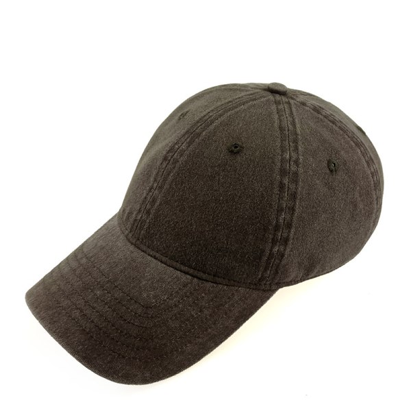 Säädettävä laadukas vintage-pesty puuvillainen baseball-lippis Coffee