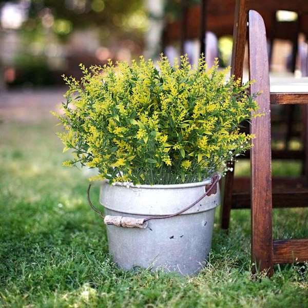 Udendørs Kunstig Simuleret Lavendel Kunstig Blomst - Gul