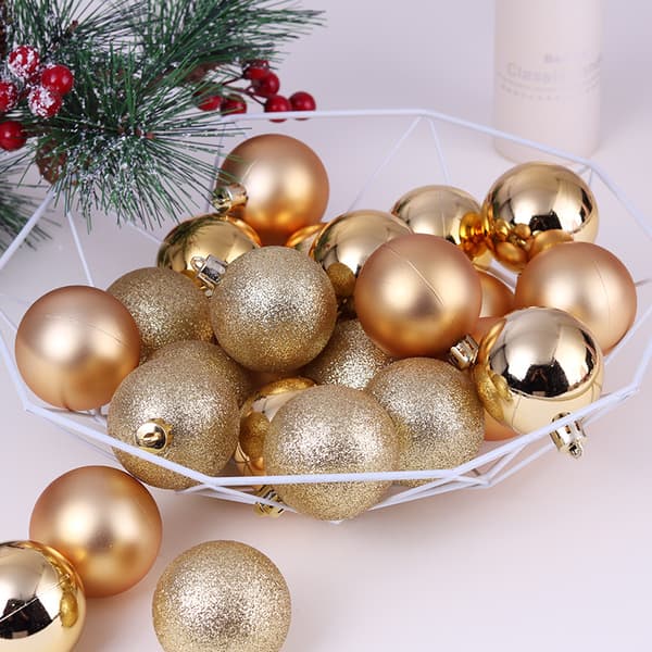 24 stk 6 cm/2,36\" knusebestandige julekule i plast