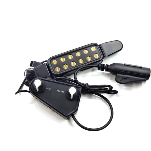 12-hulls gitar pickup med transduser, 3 m kabel og 6,35 mm jack