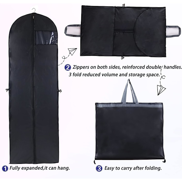 Brudekjolepose 60x180cm Langt Synlig Vindu Brudepikekjole